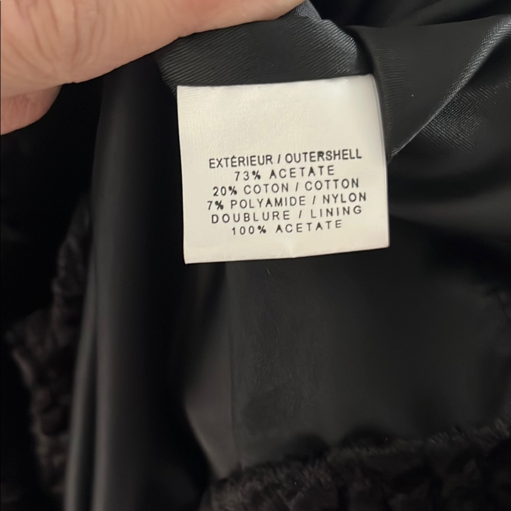 Talbots Black Teddy Jacket Plush pattern dress jacket size medium - Picture 9 of 12